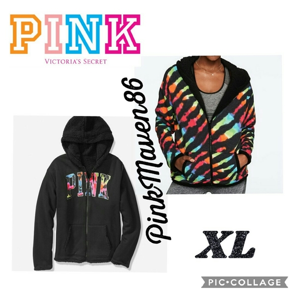 PINK Victoria's Secret Tops - 💕VS Pink Sherpa Full Zip